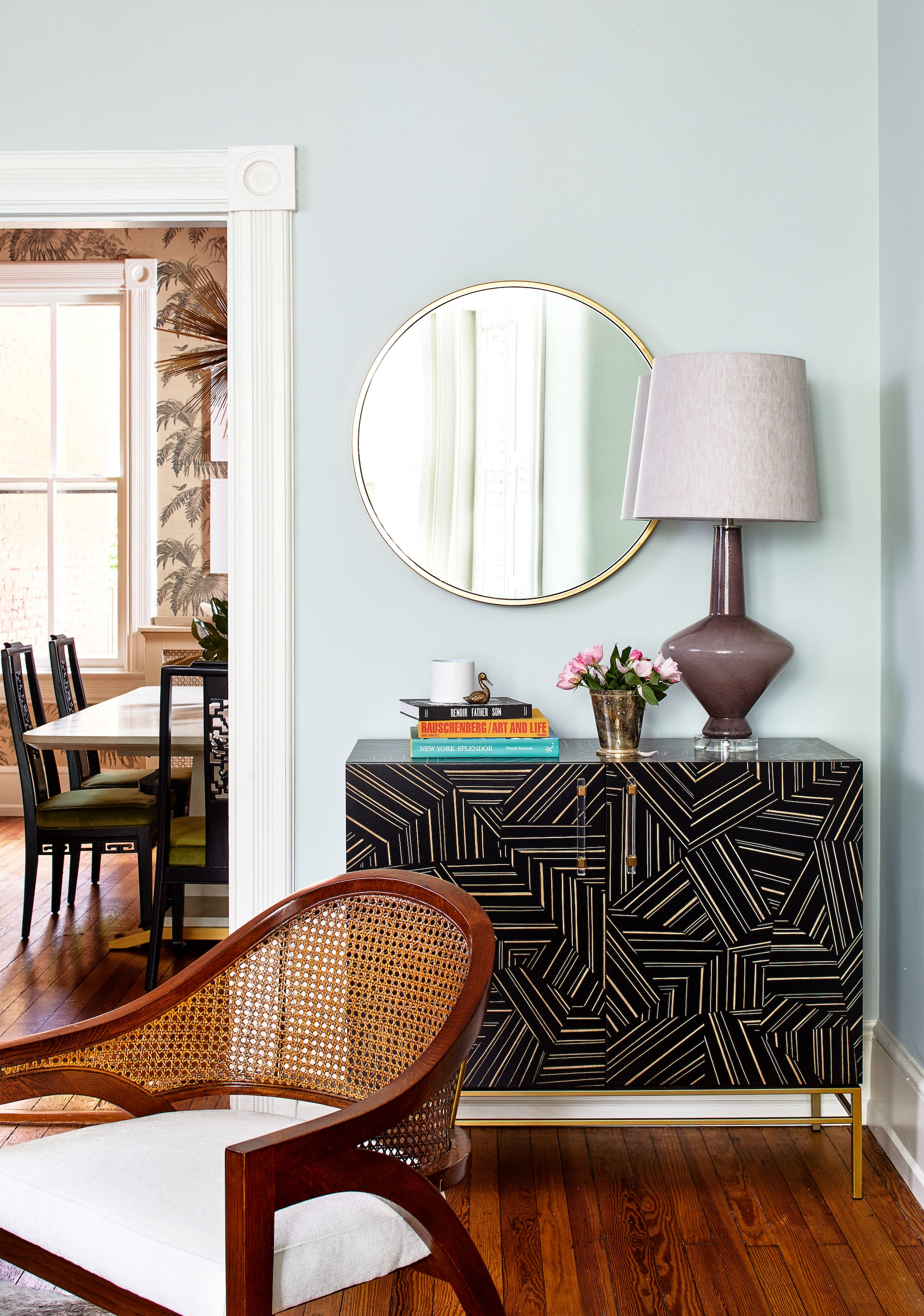 A mix of old and new furnishings in a home designed by Lisa & Leroy.